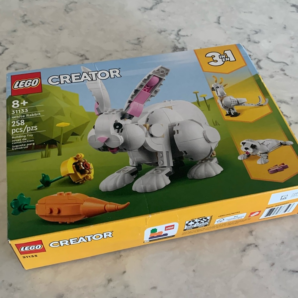 Lego Creator 3-in-1 white rabbit, bird, seal